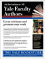 Yale faculty author event marketing flyer